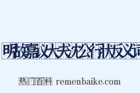 明故嘉议大夫沈公行状反义词是什么意思的图片